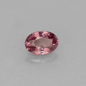 0.61캐럿 천연 핑크빛 로즈에서 오렌지 컬러체인지 가넷, 타원형 컷, 5.8×4 mm, VS
