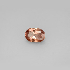 0.88캐럿 천연 골든 브라운에서 핑크 컬러체인지 가넷, 타원형 컷, 7.1×5 mm, VS
