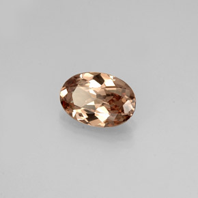 0.75캐럿 천연 골든 브라운에서 오렌지 컬러체인지 가넷, 타원형 컷, 7×4.9 mm, VVS-VS