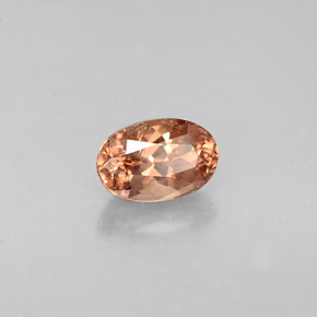 0.74캐럿 천연 골든 브라운에서 핑크 컬러체인지 가넷, 타원형 컷, 6.1×4.1 mm, VS