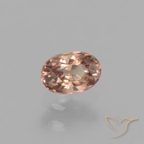 0.43캐럿 천연 히코리 브라운 컬러체인지 가넷, 타원형 컷, 5.1×3.5 mm, VVS-VS