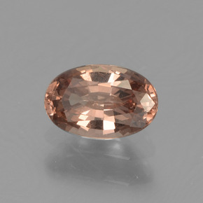 0.59캐럿 천연 미디엄 브라운 컬러체인지 가넷, 타원형 컷, 6.1×4.1 mm, VS