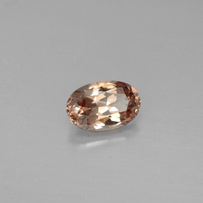 0.61캐럿 천연 갈색빛 로즈에서 레드 컬러체인지 가넷, 타원형 컷, 6.1×4 mm, VVS-VS