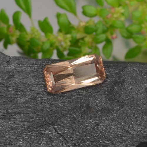 0.71캐럿 천연 히코리 브라운 색상 변경 가넷, 에메랄드 컷, VS-SI