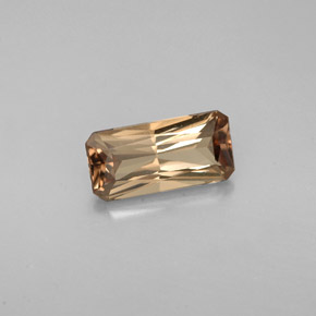 1.44캐럿 천연 골든 브라운에서 오렌지 색상 변경 가넷, 에메랄드 컷, VS