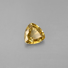 0.77캐럿 천연 골든 브라운에서 오렌지 컬러체인지 가넷, 트릴리언, 5.9×5.9 mm, VS