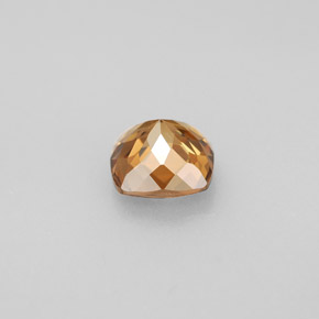 1.36캐럿 천연 골든 브라운에서 오렌지 컬러체인지 가넷, 쿠션 컷, 6.1×6.1 mm, VS