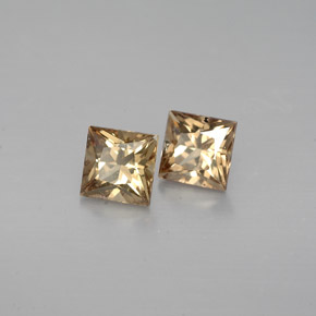 캐럿 천연 골든 브라운에서 오렌지 컬러체인지 가넷 보석, 스퀘어, 4.1×4.1 mm, VVS-VS
