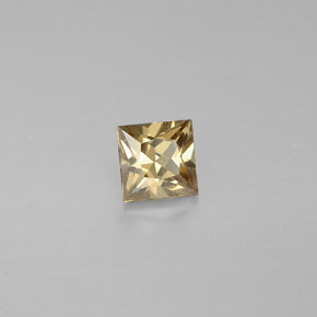 0.49캐럿 천연 녹갈색에서 오렌지 컬러체인지 가넷, 스퀘어, 4.2×4.2 mm, VVS-VS