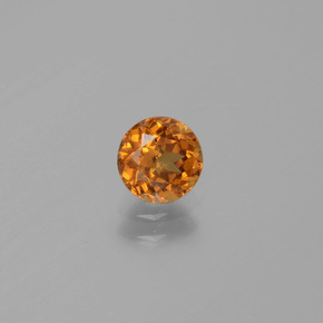 0.86캐럿 천연 오렌지 컬러체인지 가넷, 라운드 컷, 5.47 mm, VVS-VS