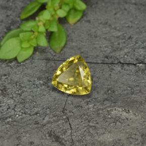 0.70캐럿 천연 골든 옐로우 컬러체인지 가넷, 트릴리언, 5.5×5.4 mm, VS