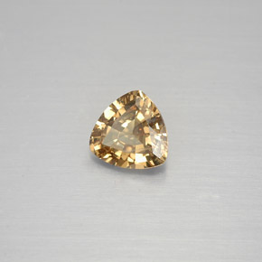 0.62캐럿 천연 골든 브라운에서 핑크 컬러체인지 가넷, 트릴리언, 5.5×5.5 mm, VS