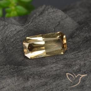 0.63캐럿 천연 골든 브라운 컬러체인지 가넷, 에메랄드 컷, 7×3.6 mm, VVS-VS
