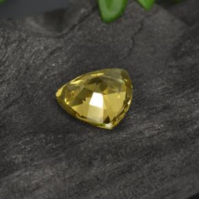 0.64캐럿 천연 딥 골드 컬러체인지 가넷, 트릴리언, 5.5×5.4 mm, VS