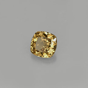 0.70캐럿 천연 녹갈색에서 오렌지 컬러체인지 가넷, 쿠션 컷, 5×5 mm, VS