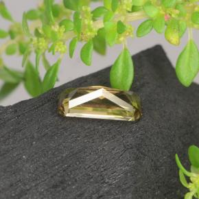 0.66캐럿 천연 골든 브라운 컬러체인지 가넷, 에메랄드 컷, 7×3.4 mm, VVS-VS