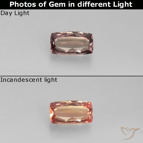 0.83ct 자연스러운 히코리 브라운 색상 변경 가넷, 방석, VVS-VS