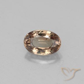 0.71캐럿 천연 라이트 브라운 컬러체인지 가넷, 타원형 컷, 6.1×4.1 mm, VVS-VS
