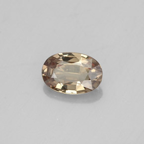 0.53캐럿 천연 그린에서 레드핑크 컬러체인지 가넷, 타원형 컷, 6×4.1 mm, VVS