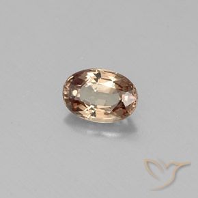0.63캐럿 천연 골드 컬러체인지 가넷, 타원형 컷, 6×4.1 mm, VVS-VS