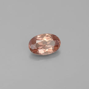 0.55캐럿 천연 핑크빛 로즈에서 오렌지 컬러체인지 가넷, 타원형 컷, 6.1×4 mm, VS-SI