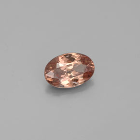 0.55캐럿 천연 핑크빛 로즈에서 오렌지 컬러체인지 가넷, 타원형 컷, 6.1×4.1 mm, VS