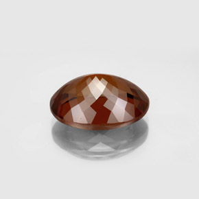 11.34캐럿 천연 갈색빛 로즈에서 레드 컬러체인지 가넷, 타원형 컷, 15.3×11.3 mm, VS-SI