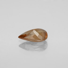 0.93캐럿 천연 라이트 브라운 컬러체인지 가넷, 배 모양, 8.2×5 mm, VS