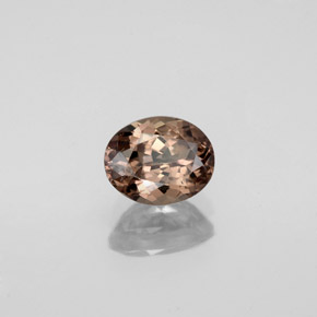 1.11캐럿 천연 골든 브라운에서 오렌지 컬러체인지 가넷, 타원형 컷, 6.5×5.2 mm, VS