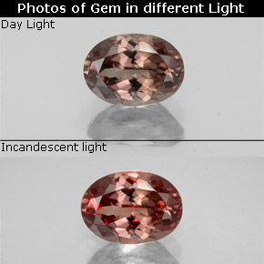 1.27캐럿 천연 골든 브라운에서 오렌지 색상 변경 가넷, 타원형 컷, VS