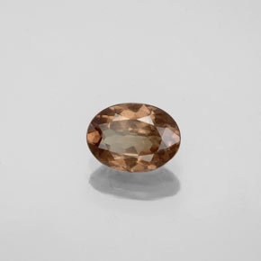 1.00캐럿 천연 녹갈색에서 오렌지 컬러체인지 가넷, 타원형 컷, 7×5.1 mm, VS-SI