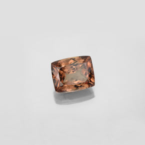 4.00캐럿 천연 골든 브라운에서 오렌지 컬러체인지 가넷, 쿠션 컷, 9.5×7.7 mm, VS