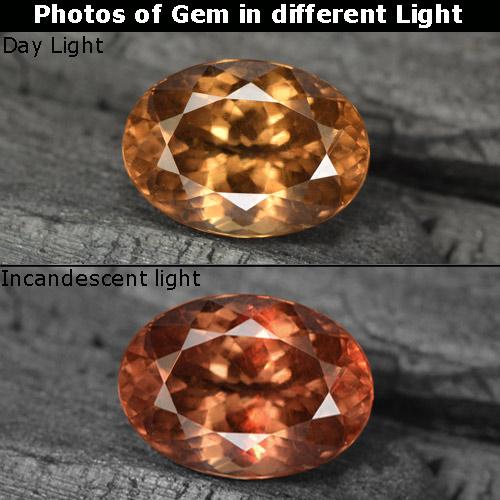 3.77캐럿 천연 어두운 갈색 색상 변경 가넷, 타원형 컷, VS-SI