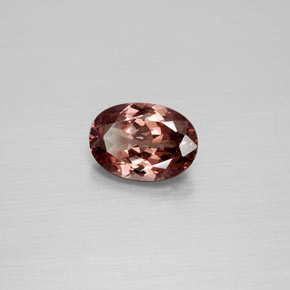 2.85캐럿 천연 갈색빛 로즈에서 레드 컬러체인지 가넷, 타원형 컷, 10×7.1 mm, VS