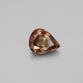 2.35캐럿 천연 골든 브라운에서 오렌지 컬러체인지 가넷, 배 모양, 9.1×7.4 mm, VS-SI
