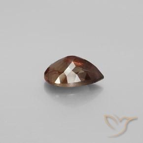 3.05캐럿 천연 다크 브라운 컬러체인지 가넷, 배 모양, 10.8×7 mm, VS-SI