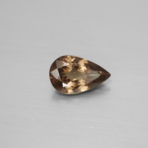 1.79캐럿 천연 골든 브라운에서 오렌지 컬러체인지 가넷, 배 모양, 9.9×6.2 mm, VS-SI