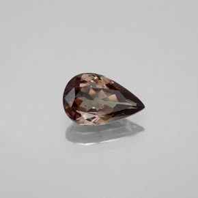 1.27캐럿 천연 골든 브라운에서 오렌지 컬러체인지 가넷, 배 모양, 9×5.8 mm, VS