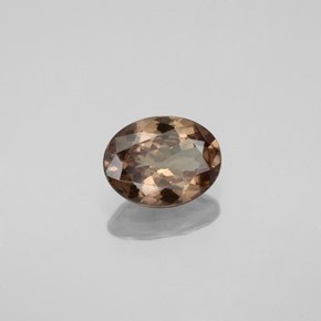 1.41캐럿 천연 라이트 브라운 컬러체인지 가넷, 타원형 컷, 7.9×6 mm, VS