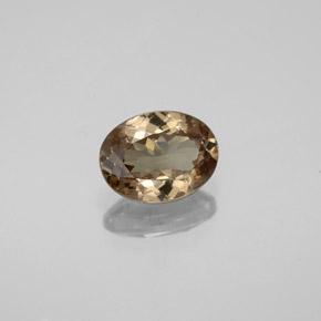 1.48캐럿 천연 라이트 브라운 컬러체인지 가넷, 타원형 컷, 8×6.1 mm, VS-SI