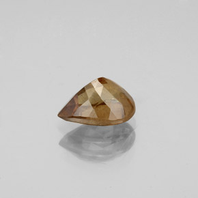 1.61캐럿 천연 골든 브라운에서 오렌지 컬러체인지 가넷, 배 모양, 8.2×6 mm, VS-SI