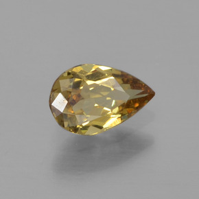 0.47캐럿 천연 골든 브라운에서 오렌지 컬러체인지 가넷, 배 모양, 6×3.9 mm, VVS