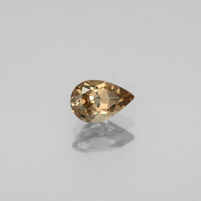 0.64캐럿 천연 골든 브라운에서 오렌지 색상 변경 가넷, 배 모양, VS