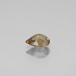 0.64캐럿 천연 골든 브라운에서 오렌지 색상 변경 가넷, 배 모양, VS