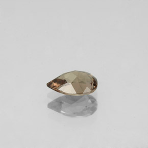 0.73캐럿 천연 골든 브라운에서 오렌지 컬러체인지 가넷, 배 모양, 6.8×4.5 mm, VS