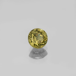 0.69캐럿 천연 녹갈색에서 오렌지 컬러체인지 가넷, 라운드 컷, 4.98 mm, VVS-VS