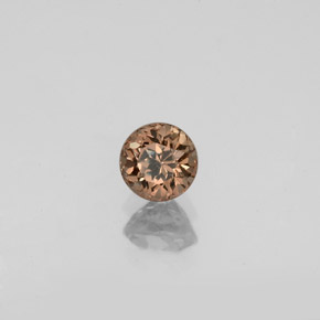 0.61캐럿 천연 골든 브라운에서 오렌지 색상 변경 가넷, 라운드 컷, VVS-VS