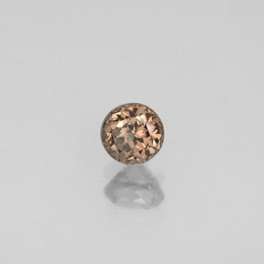 0.53캐럿 천연 골든 브라운에서 오렌지 색상 변경 가넷, 라운드 컷, VS