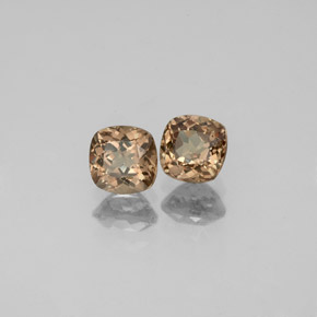 캐럿 천연 골든 브라운에서 오렌지 컬러체인지 가넷 보석, 쿠션 컷, 4.6×4.6 mm, VS