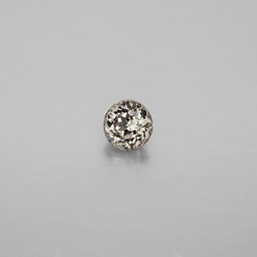 0.38캐럿 천연 골든 브라운에서 오렌지 컬러체인지 가넷, 라운드 컷, 4.09 mm, VS